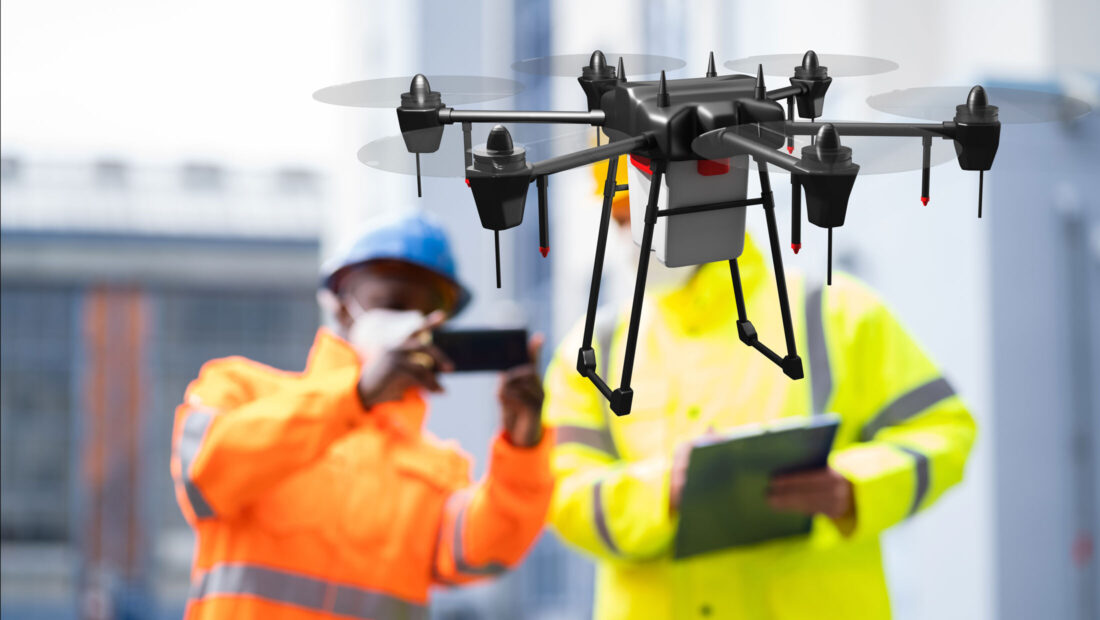 Drones road repair asphalt paving industry